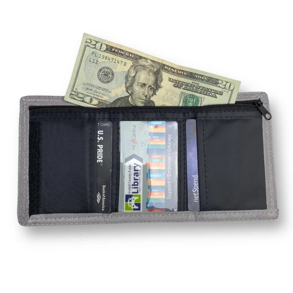 100 Dollar Bill Printed Trifold Wallet